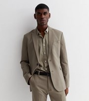 New Look Olive Skinny Fit Suit Jacket